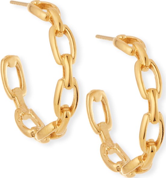 Jennifer Zeuner Jewelry Carmine Small Link Hoop Earrings