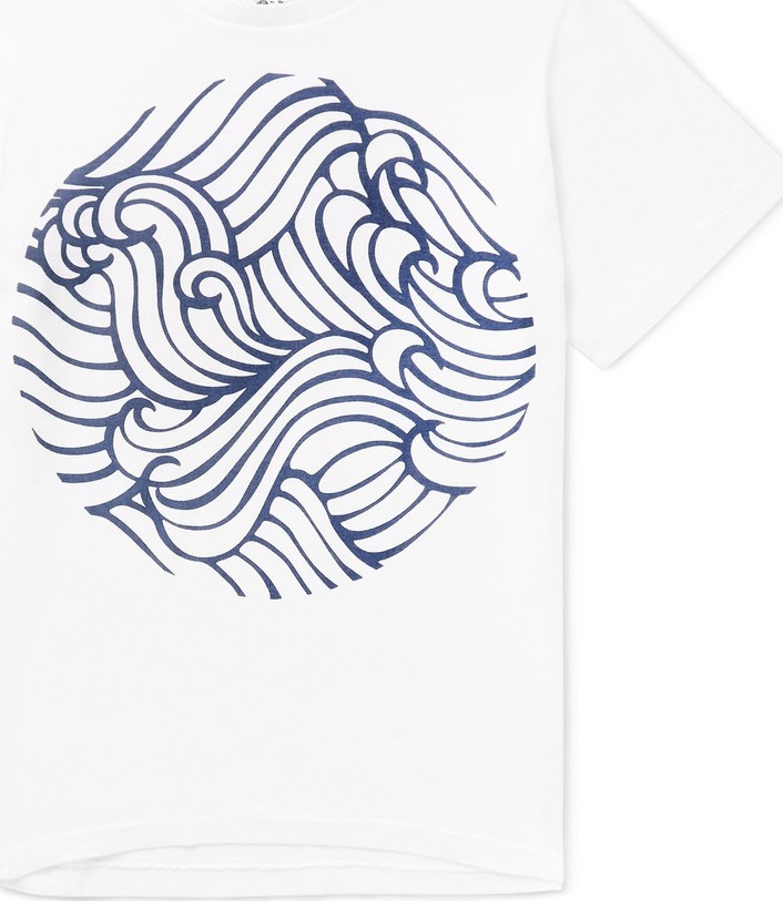 Blue Blue Japan Printed Cotton-Jersey T-Shirt