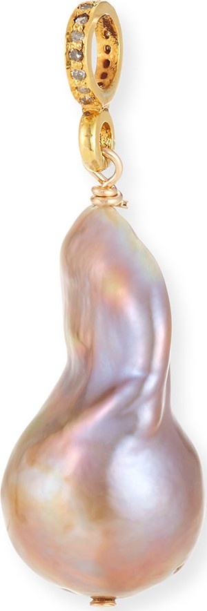 Margo Morrison Baroque Pearl & Diamond Pendant