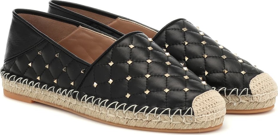 Valentino Valentino Garavani Rockstud Spike leather espadrilles