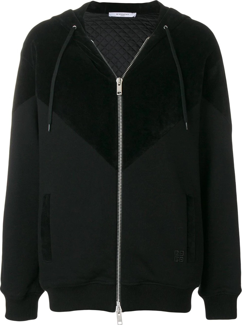 Givenchy zip front hoodie