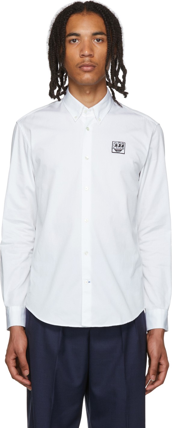 Etudes White Keith Haring Edition Info Patch Shirt