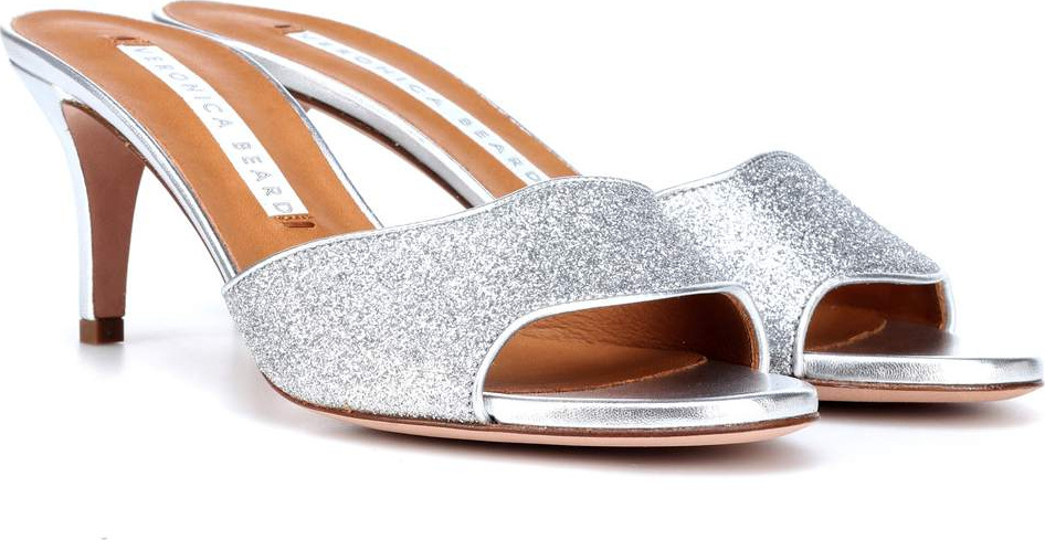 Veronica Beard Glitter mules