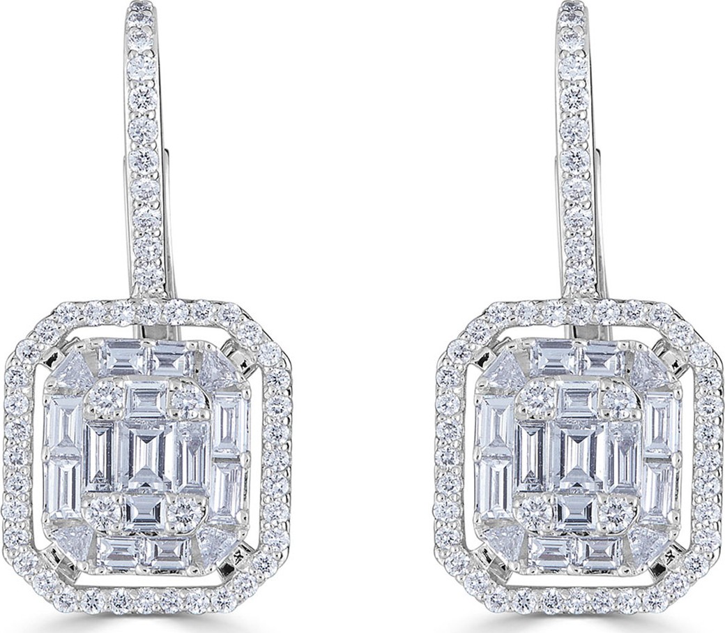 ZYDO 18k Mosaic Mixed-Cut Drop Earrings, 2.01tcw