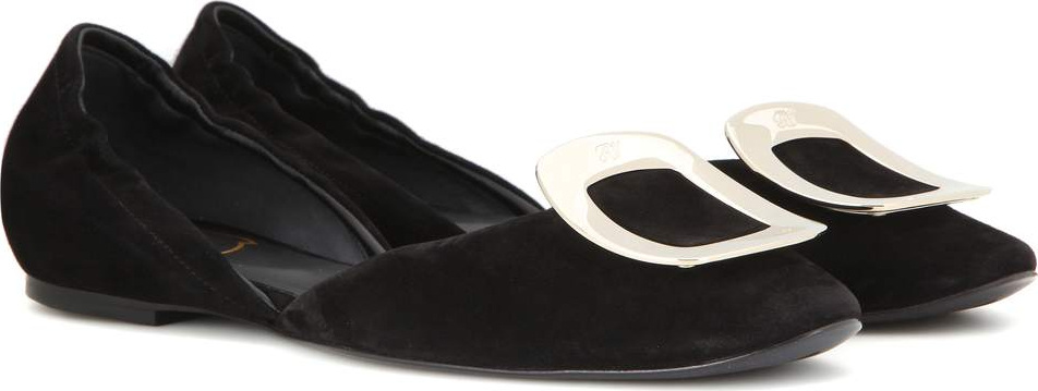 Roger Vivier Chips suede ballerinas