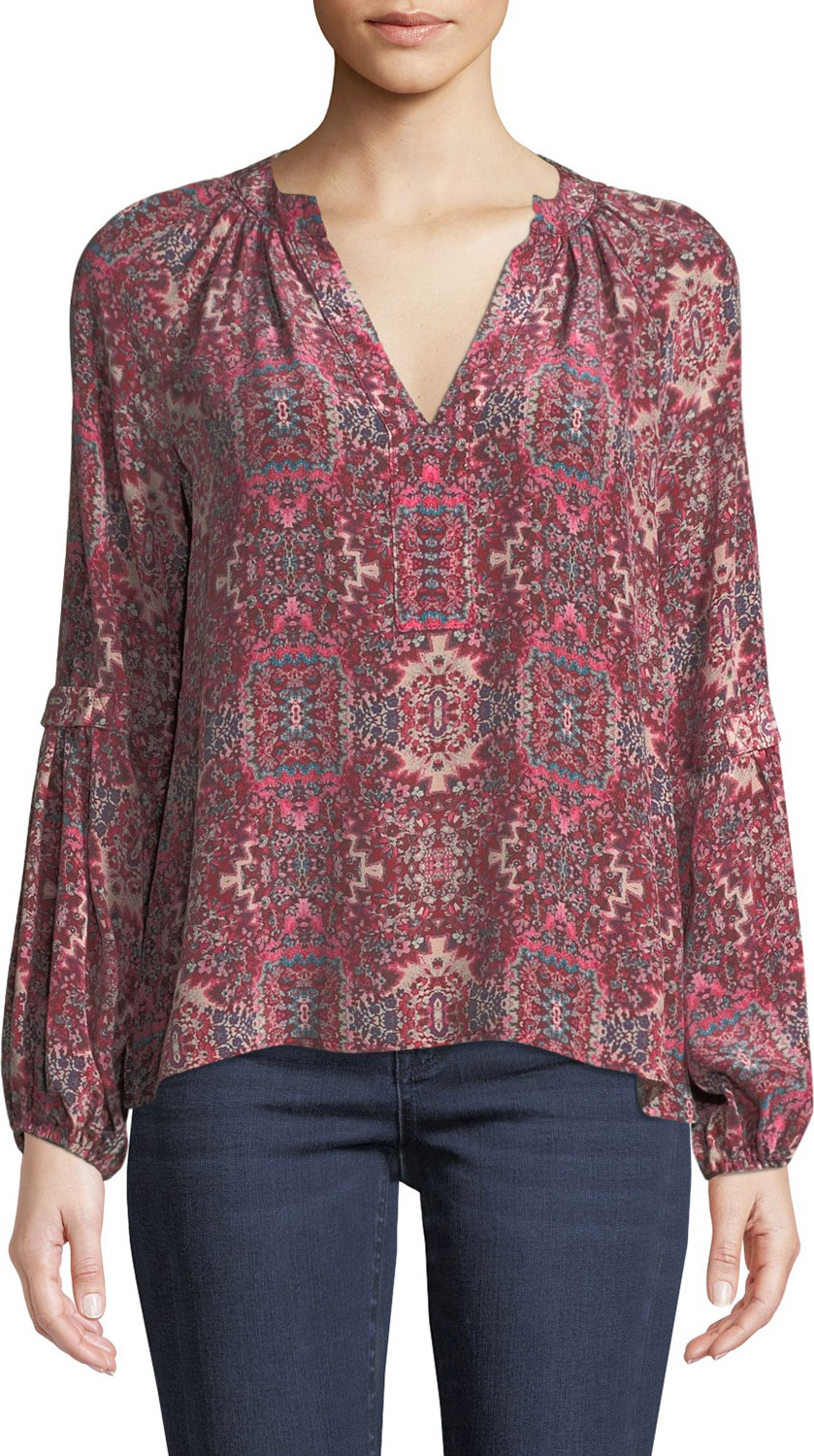 Nanette Lepore Hideout Long-Sleeve Top in Silk