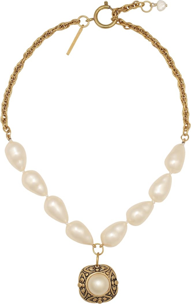 Marine Serre Baroque pearl necklace