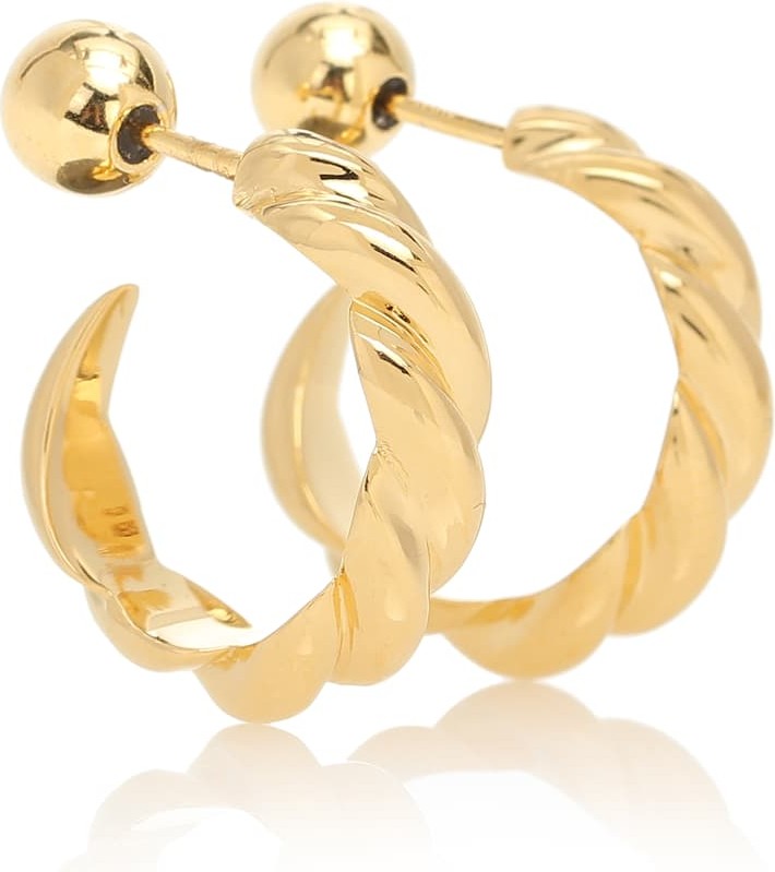 Sophie Buhai Small Rope 18kt gold vermeil hoop earrings