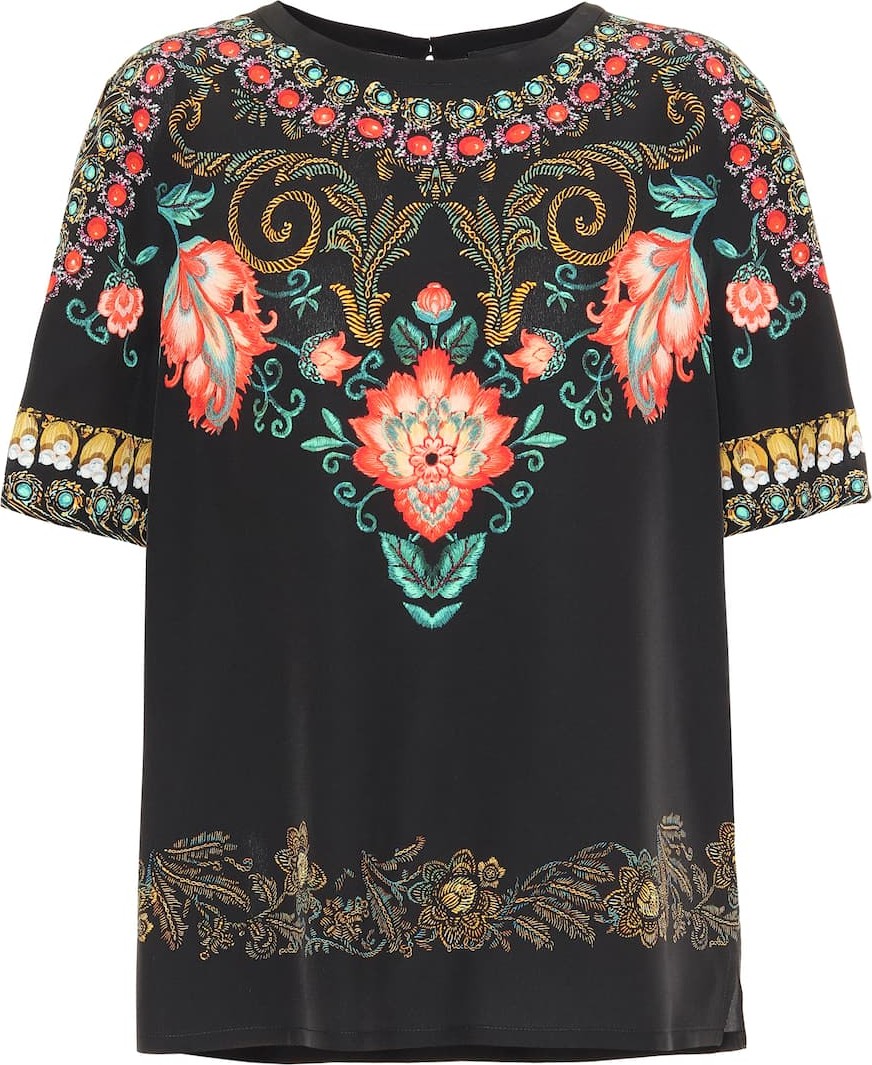 Etro Printed silk top