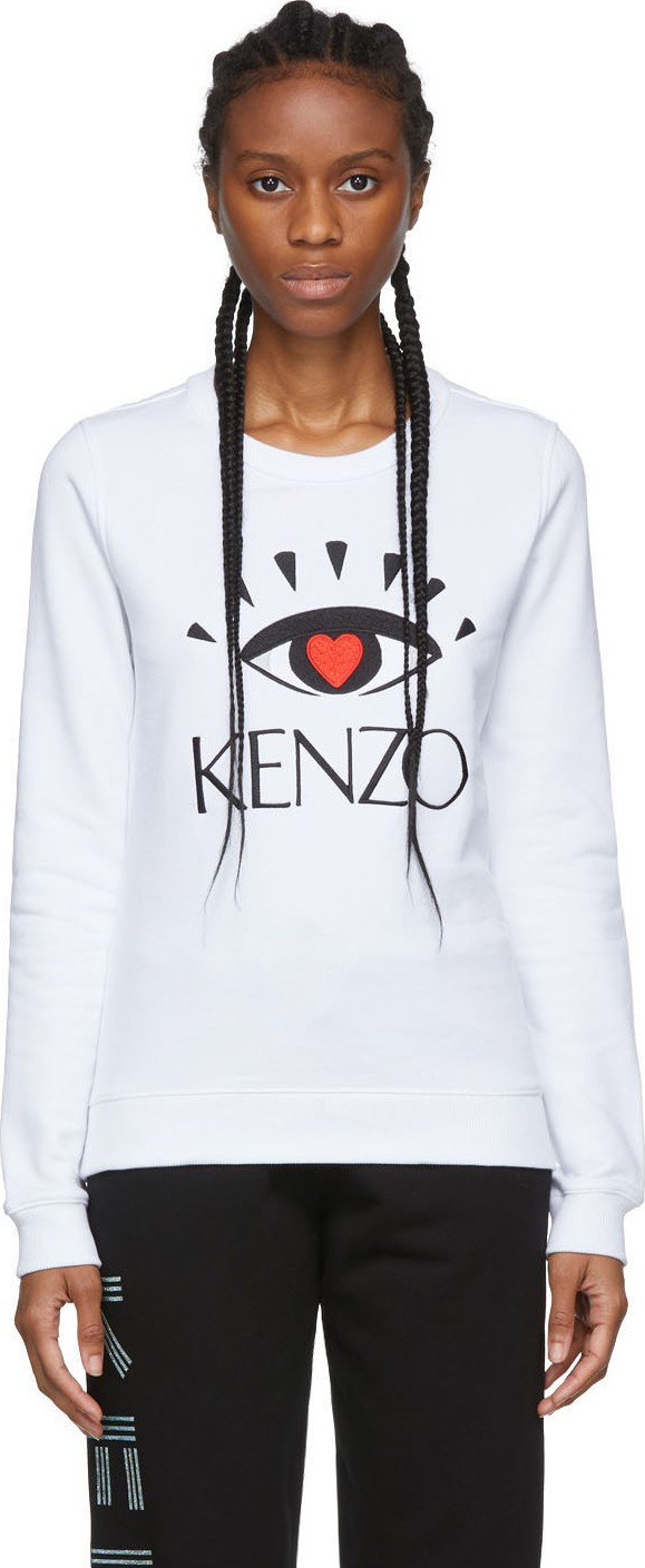 KENZO White Limited Edition Cupid Eye Sweatshirt