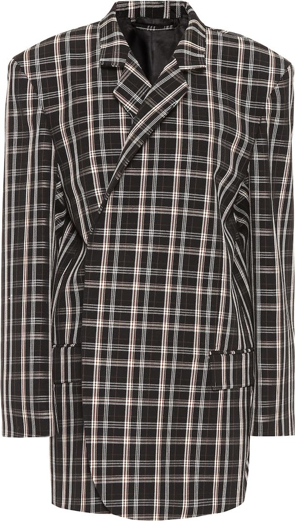 Balenciaga Checked virgin wool jacket