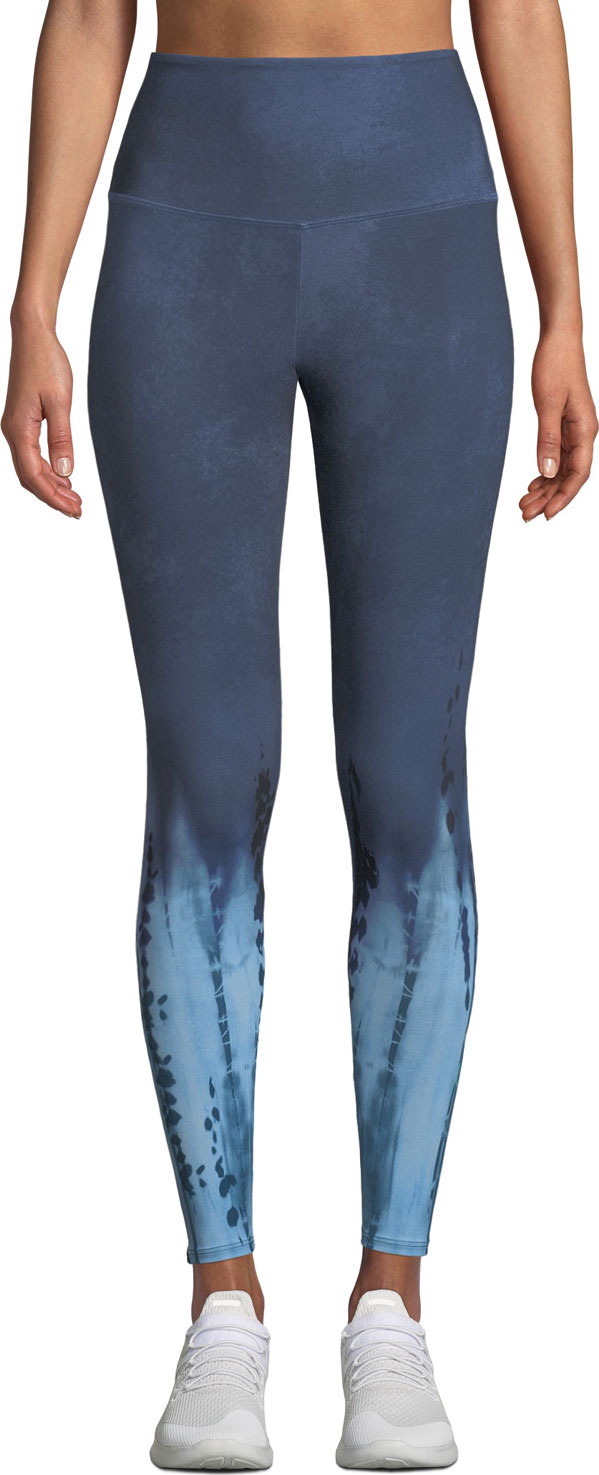 ONZIE High-Waist Tie-Dye Midi Yoga Leggings