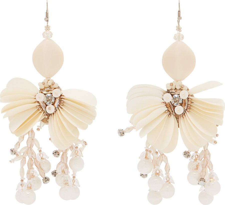 Biyan Toby beaded-flower drop earrings