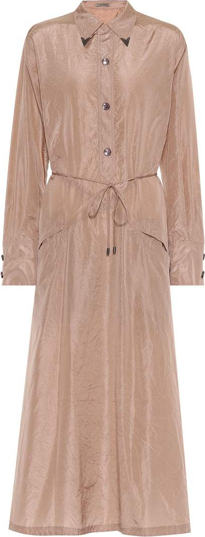 Bottega Veneta Embellished silk shirt dress