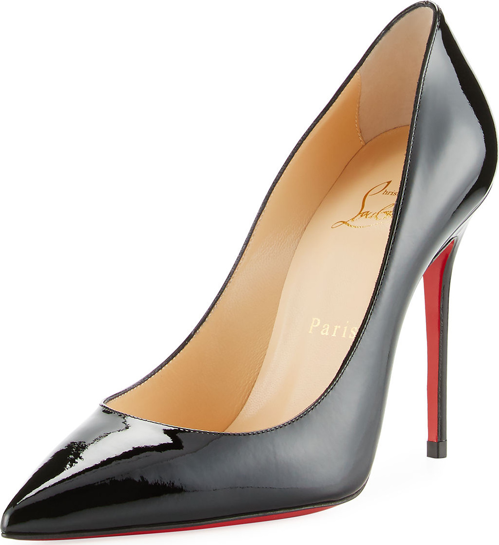 Christian Louboutin Decollette Pointed-Toe Red Sole Pump