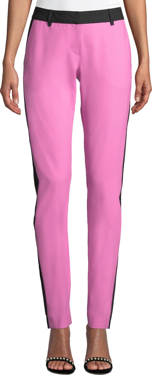 DIANE von FURSTENBERG Robbie Wool Side-Stripe Tuxedo Pants