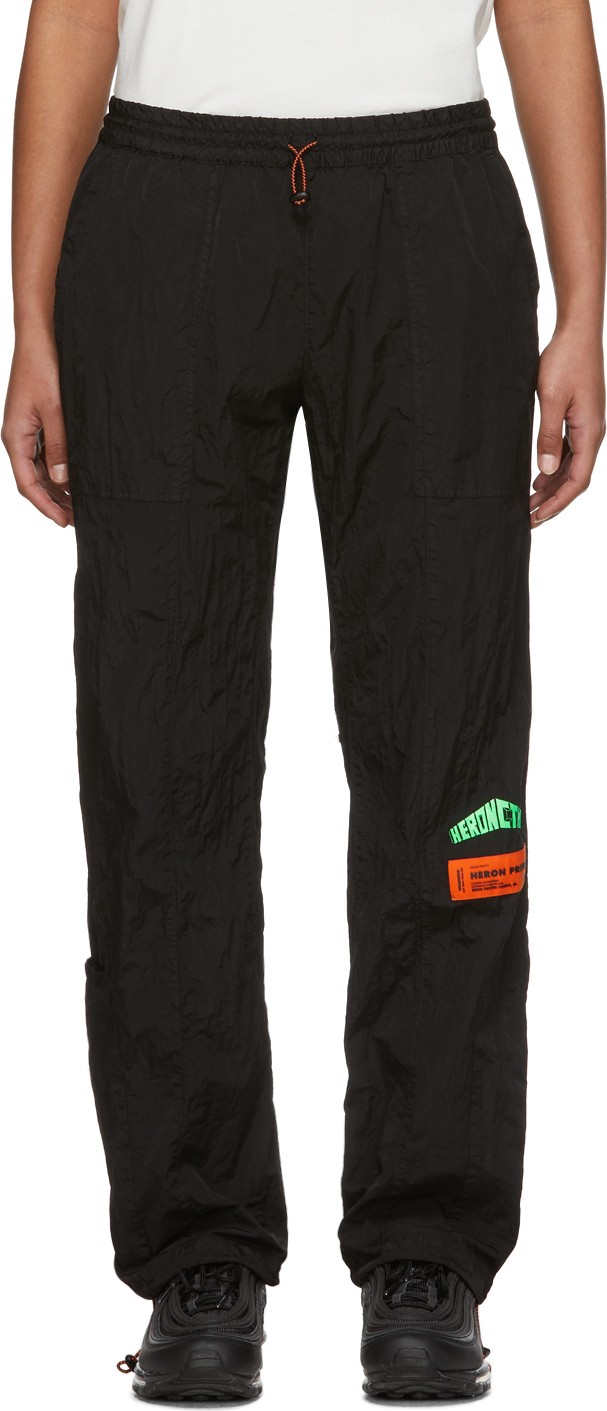 Heron Preston Black Taffeta Lounge Pants