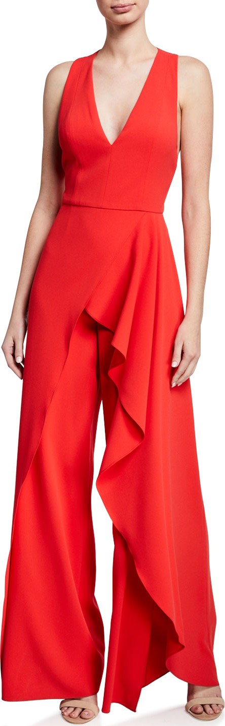 Alice + Olivia Maxie Ruffled Jumpsuit