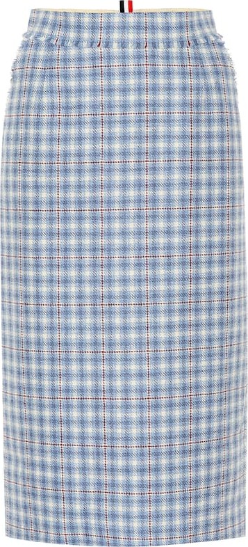 Thom Browne Checked wool skirt