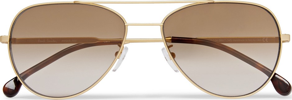 Paul Smith Aviator-Style Gold-Tone and Tortoiseshell Acetate Sunglasses