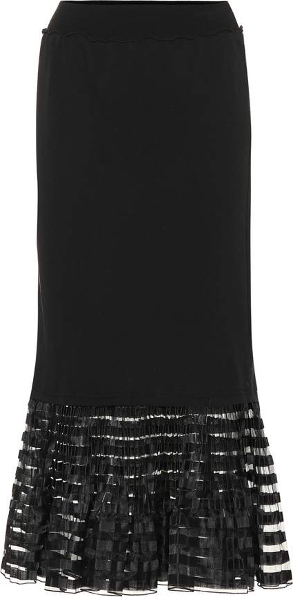 J.W.Anderson Organza-trimmed cotton skirt