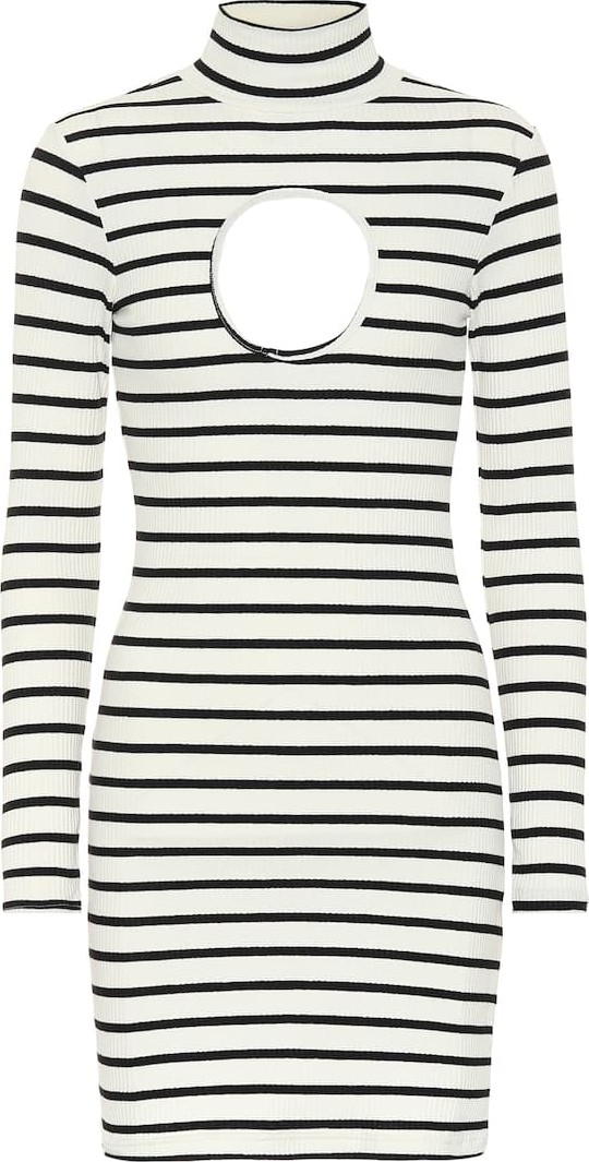 Vetements Striped stretch-jersey minidress