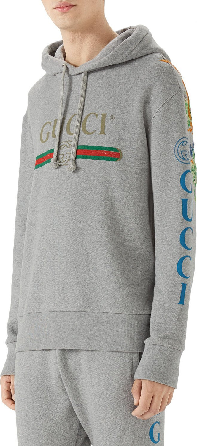 Gucci Men's Logo Graphic Pullover Hoodie