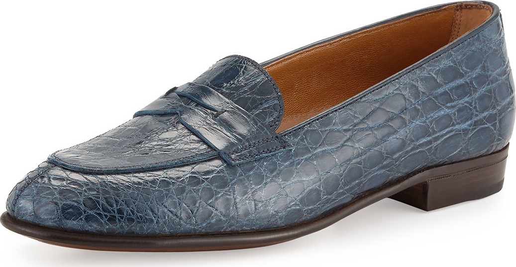 Gravati Crocodile Penny Loafer
