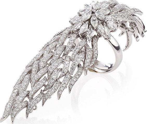 Yeprem Wildfire 18k White Gold Diamond Ring
