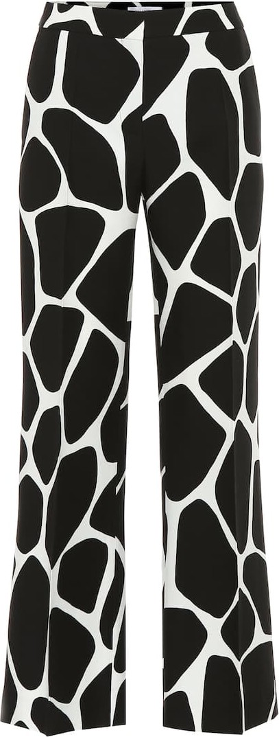 Valentino Printed wool and silk pants