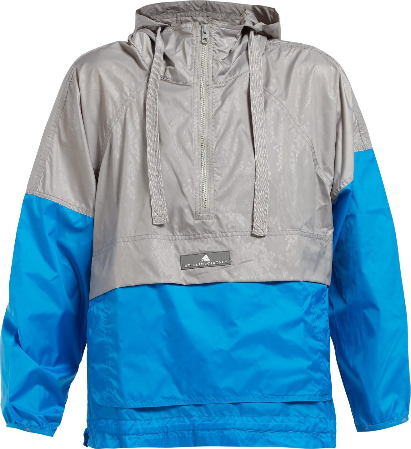 Adidas By Stella McCartney Two-tone hooded windbreaker jacket