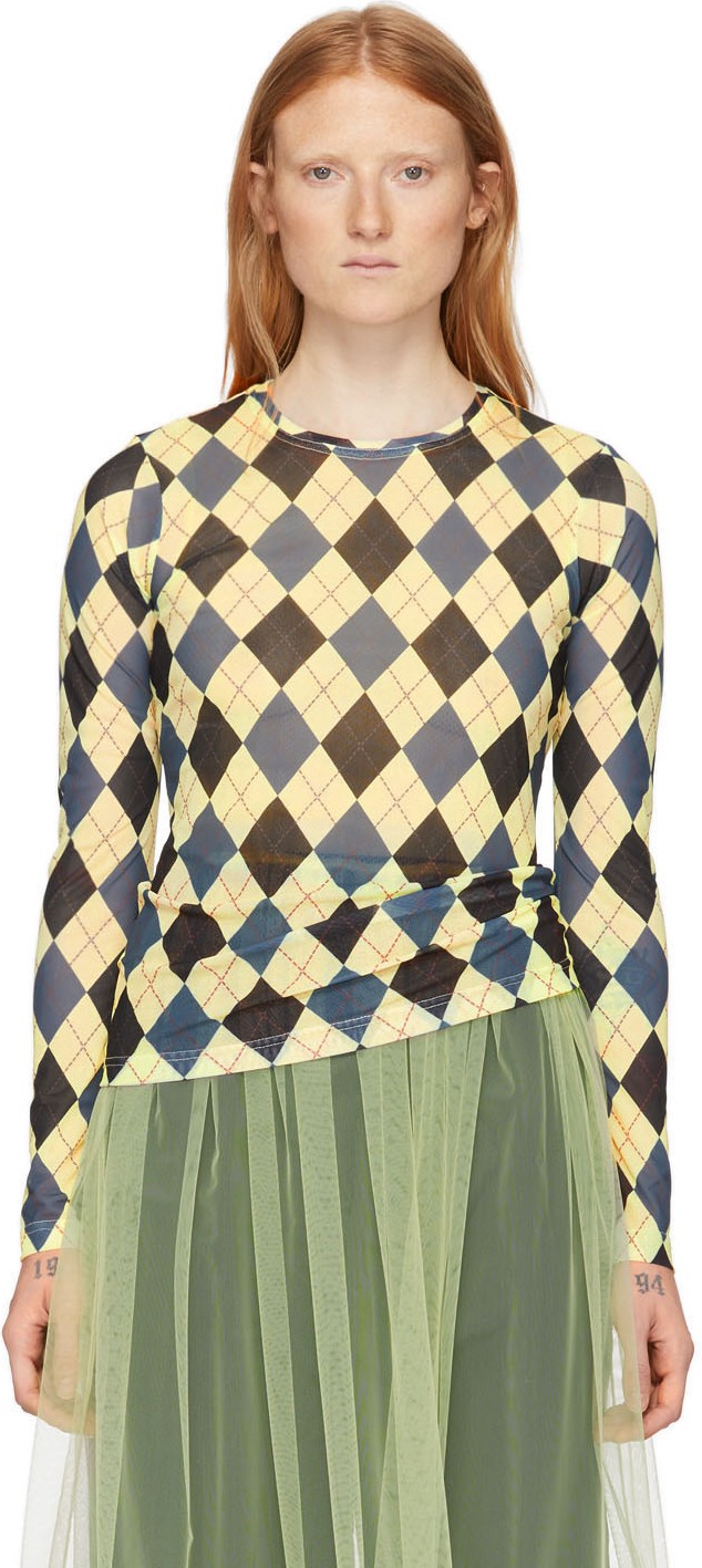 Molly Goddard Yellow & Grey Freddie T-Shirt