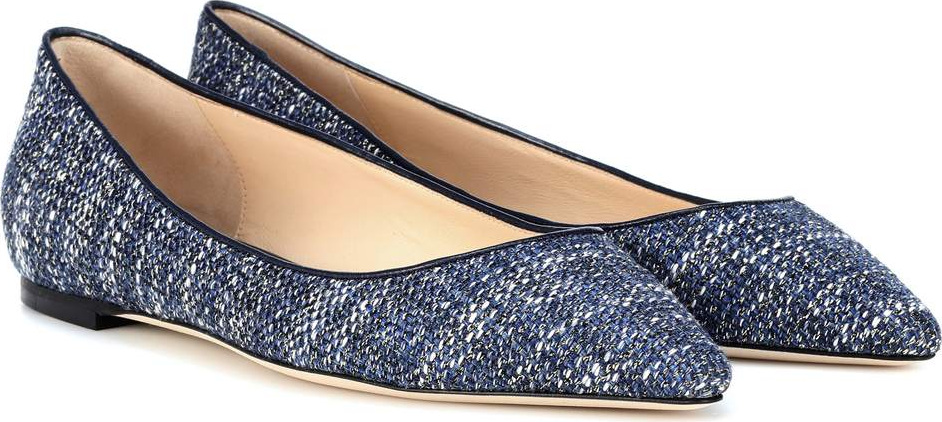 Jimmy Choo Romy tweed ballet flats