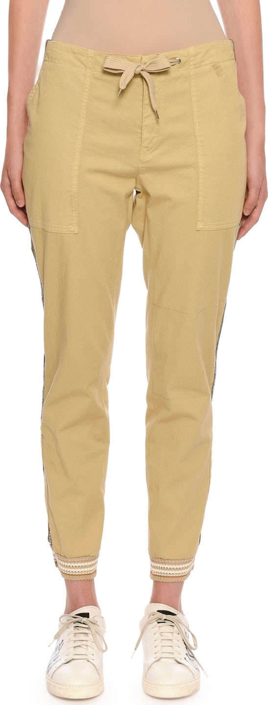 Ermanno Scervino Pull-On Twill Jogger Pants