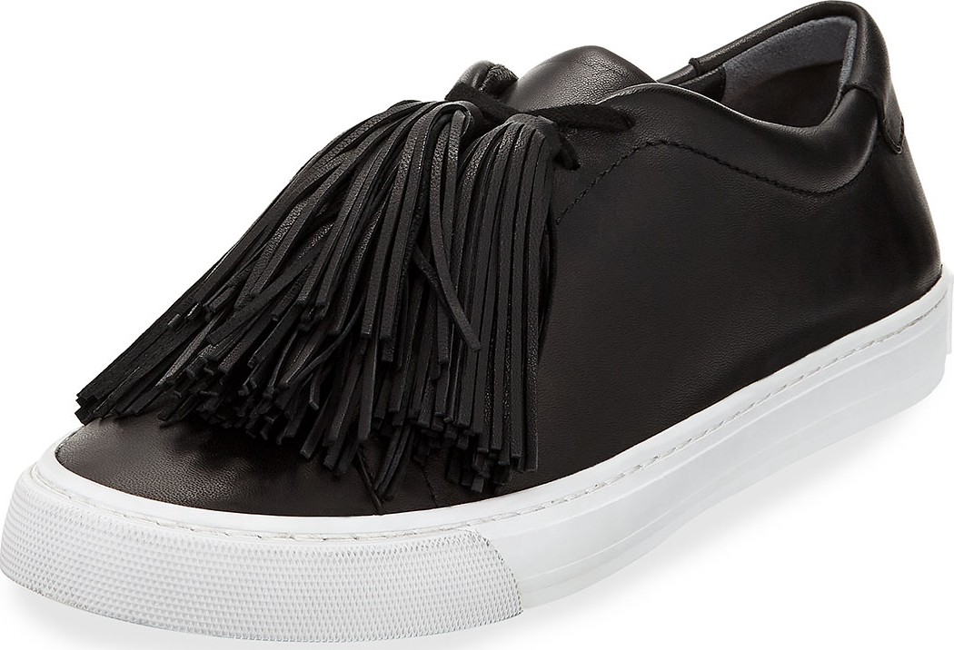 Loeffler Randall Logan Tassel-Tie Leather Sneakers