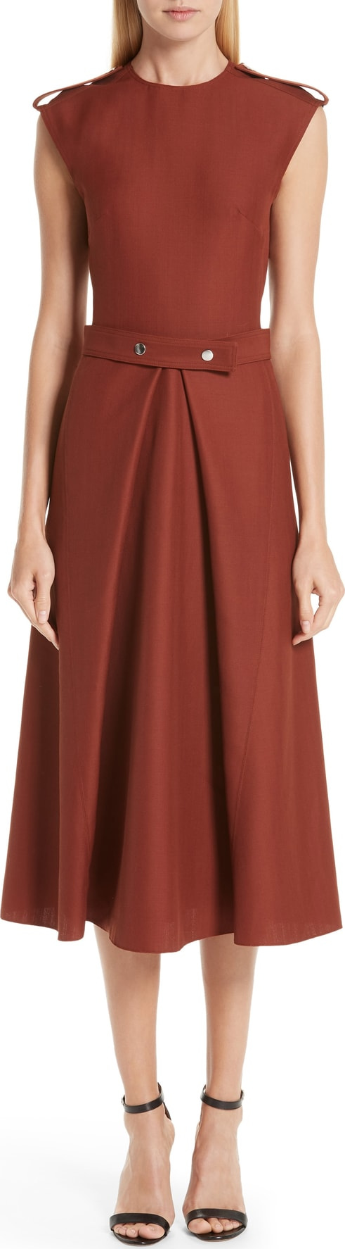 Victoria Beckham Belted Midi Dress
