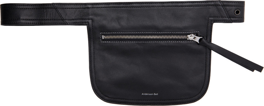 Andersson Bell - Black Leather Belt Waist Bag