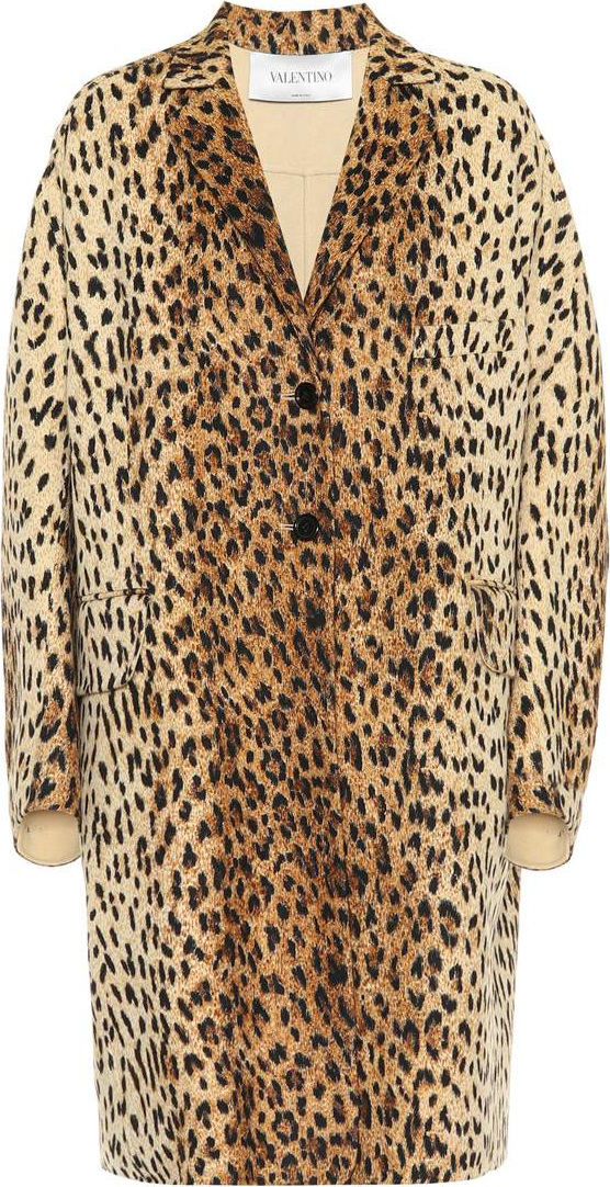 Valentino Leopard-print wool coat