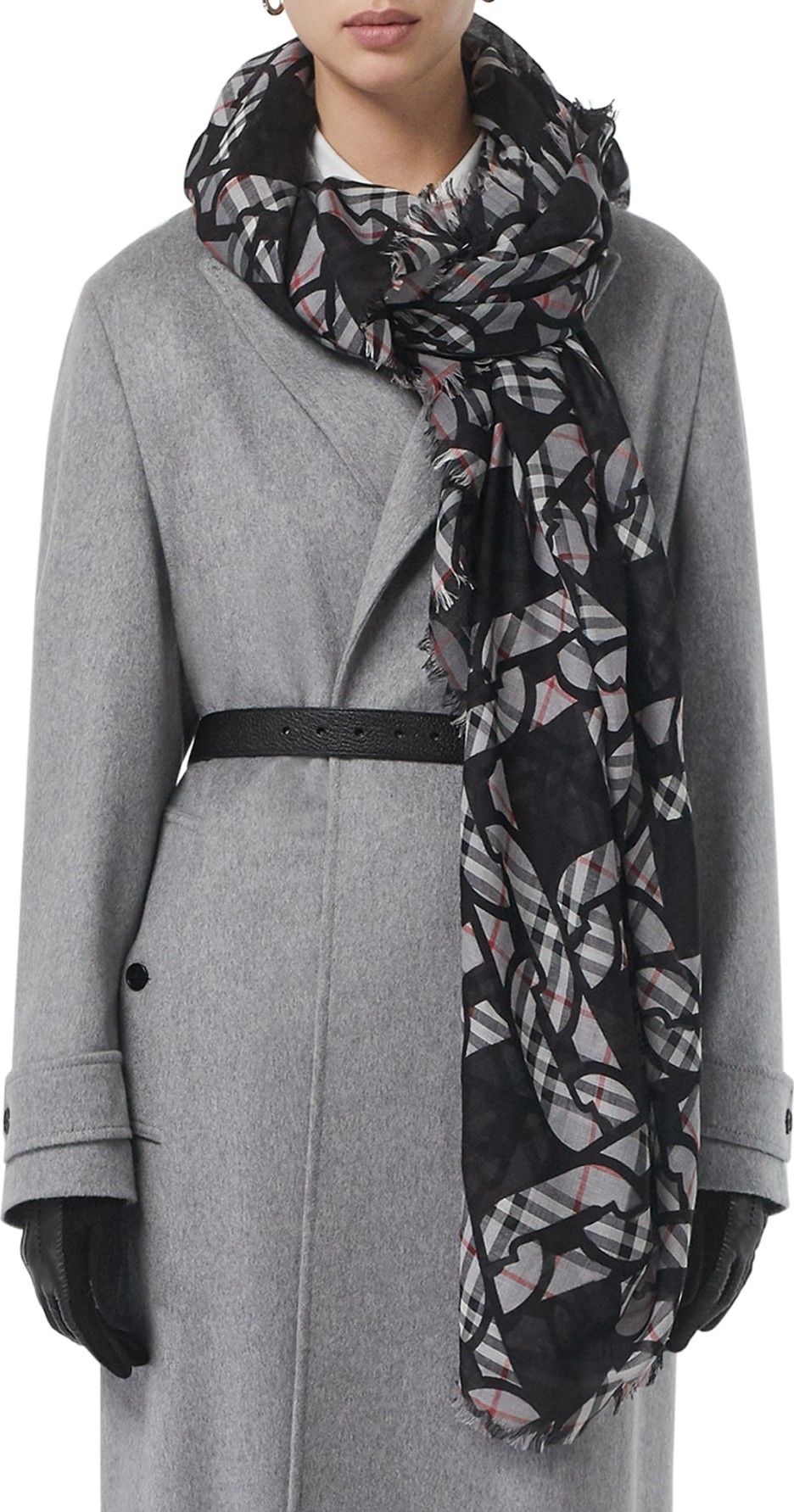 Burberry London England Chain Vintage Check Wool & Silk Scarf