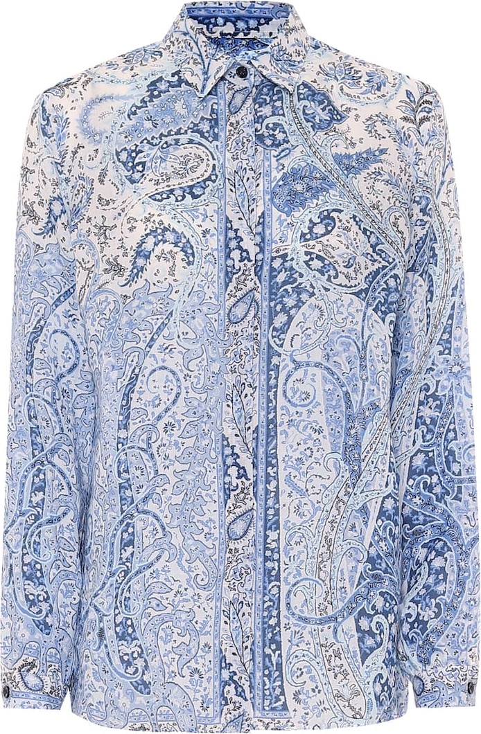 Etro Printed ramie shirt