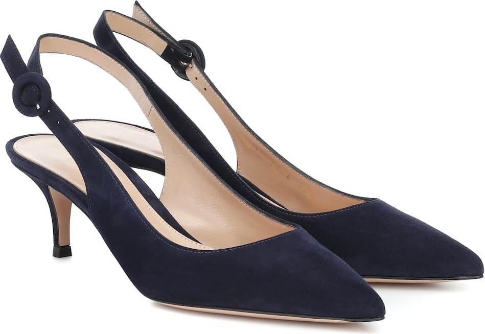 Gianvito Rossi Anna 55 suede slingback pumps