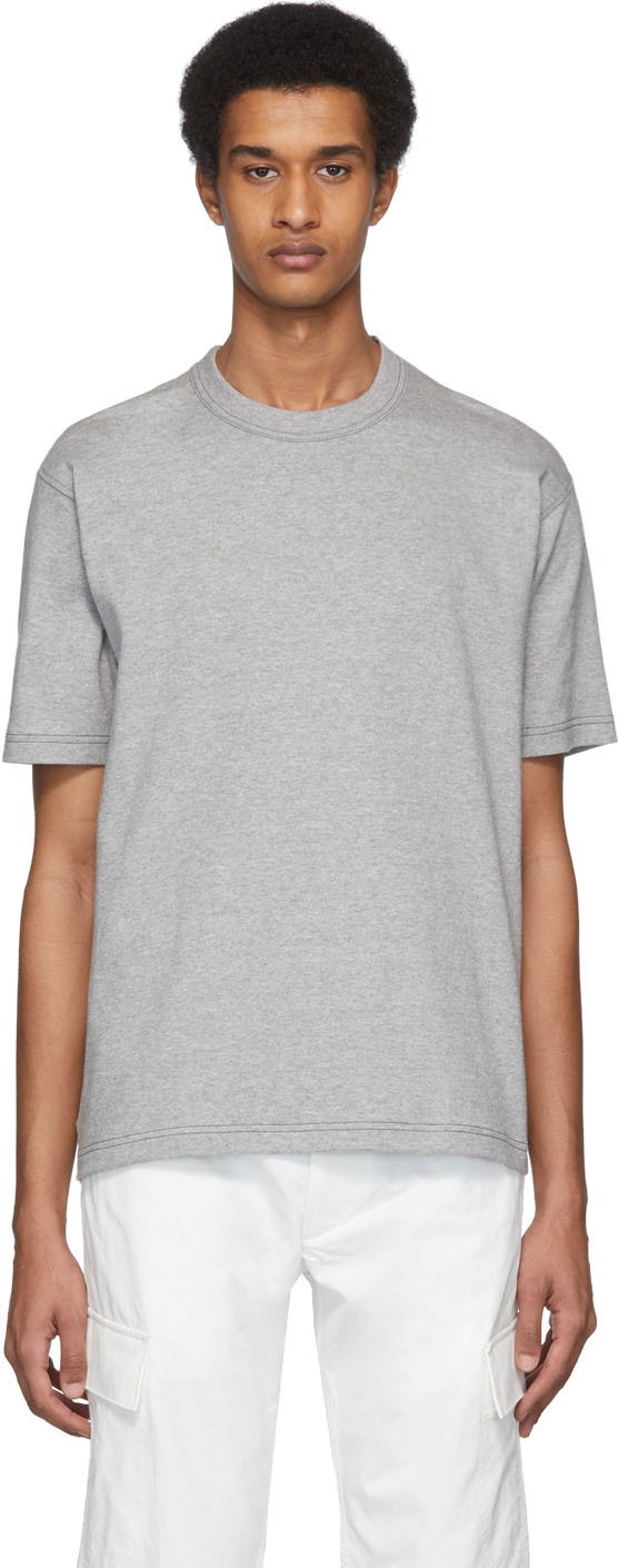 Junya Watanabe Grey Cotton Jersey T-Shirt