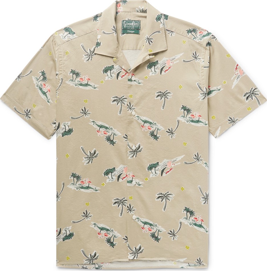 Gitman Vintage Camp-Collar Printed Cotton-Blend Shirt