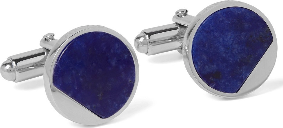 Lanvin Rhodium-Plated Sodalite Cufflinks