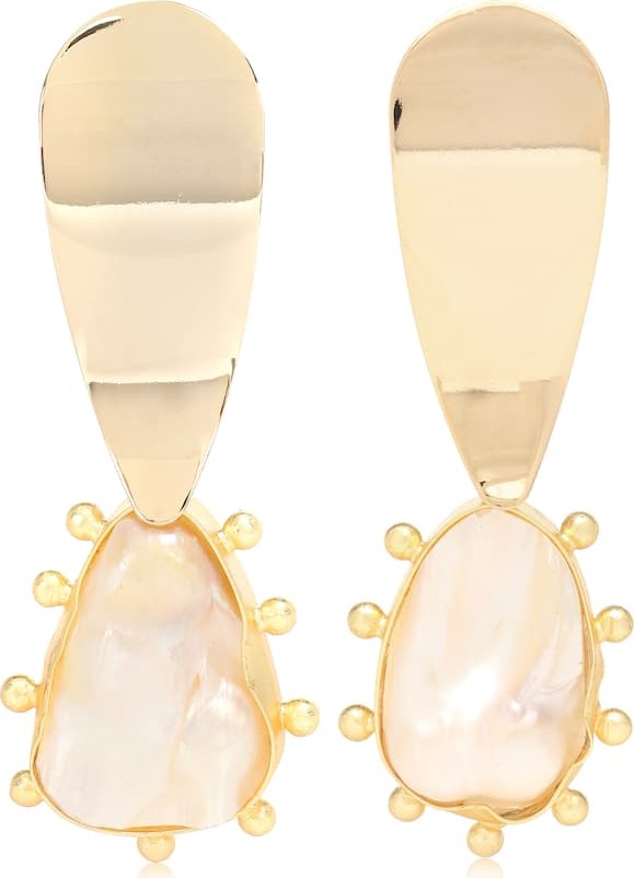 Peet Dullaert Una 14kt gold plated earrings with baroque peals