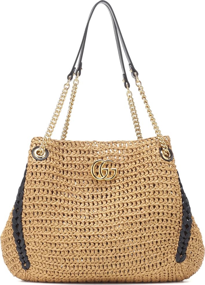 Gucci GG Marmont woven shoulder bag