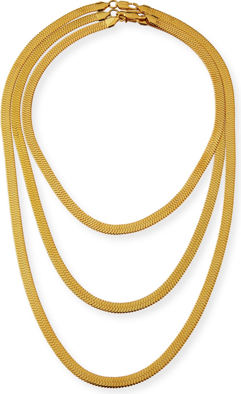 Fallon Triple Herringbone Necklace