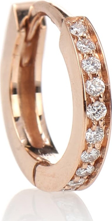 REPOSSI Mini Creole rose gold single earring with diamonds