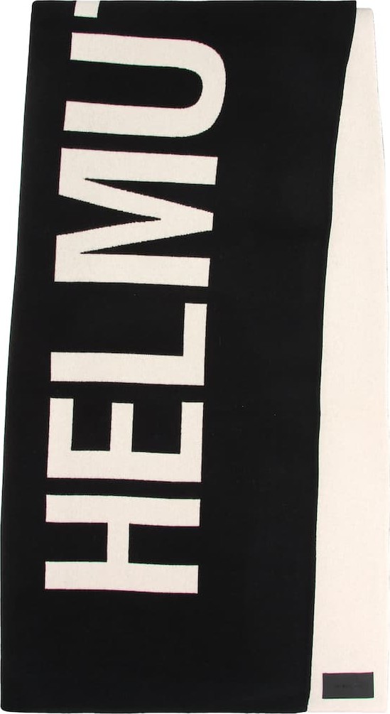 Helmut Lang Logo wool scarf