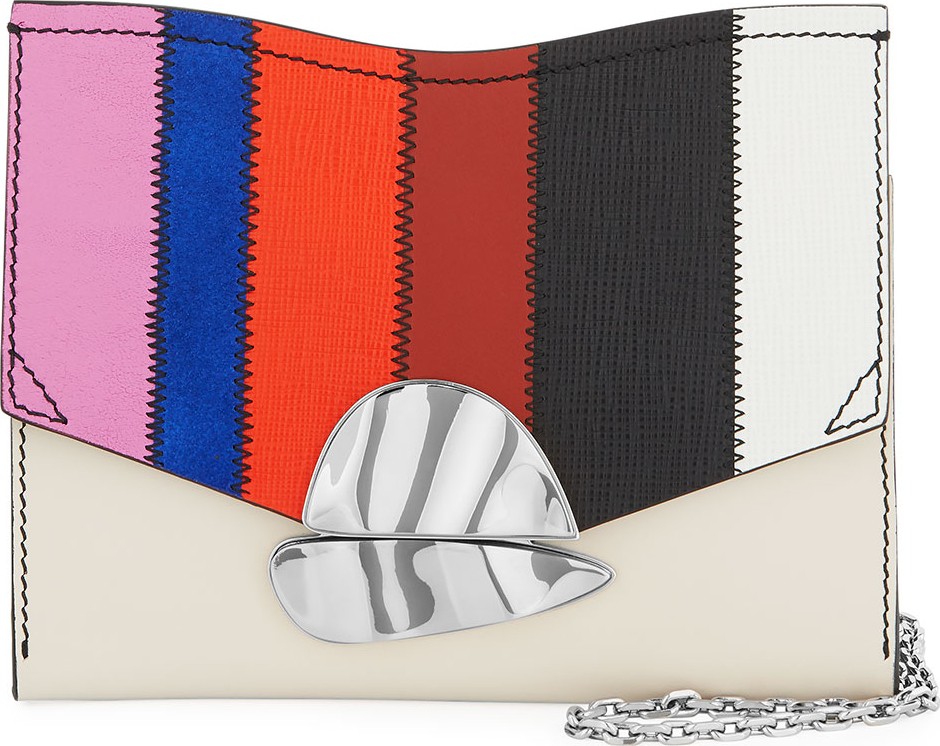 Proenza Schouler Curl Colorful Patchwork Clutch Bag